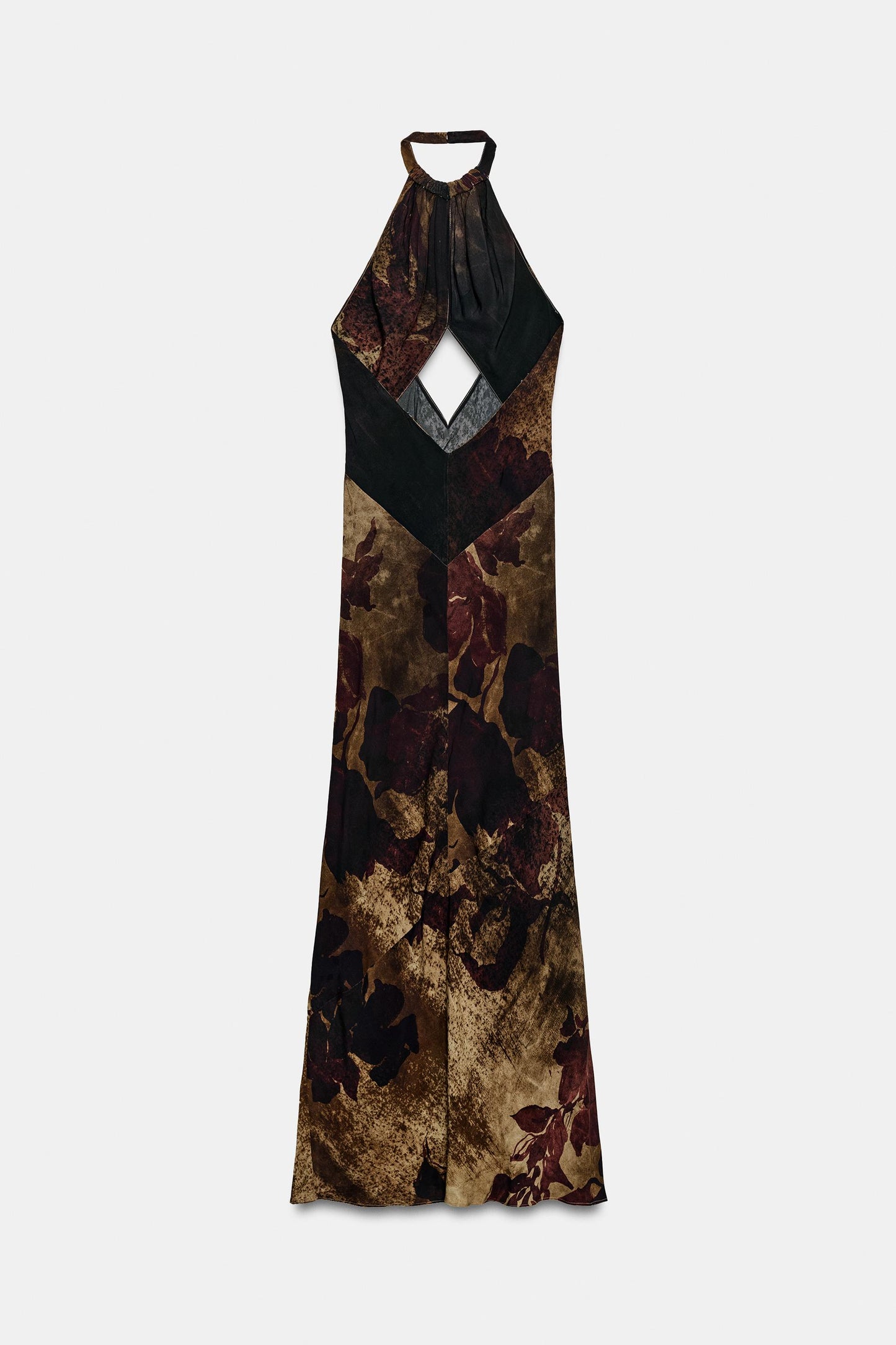Vestido Cuello Halter Estampado Zw Collection